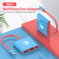 Switch Dock 4K HDMI USB 3.0 Hub Adapter USB C Splitter TV Portable Docking Station for Nintendo Laptops PC iPad MacBook Air Pro