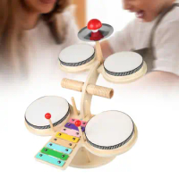 Kids Drum Set with Cymbal for Girls Boys, Birthday Gift Toddlers Toy Montessori Instruments Toys Set Baby Musical Toys