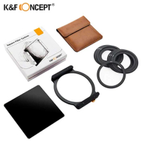 K&amp;F Concept Square Filter ND1000 100x100mm 10 Stop Neutral Density with Filter Holder+7PCS Ring Addapters for Canon Nikon Camera