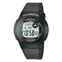 CASIO 卡西歐電子錶 橡膠錶帶 鬧鈴碼表 背光照明 F-200 (F-200W-9A)