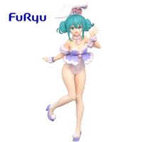 In Stock FuRyu Original Hatsune Miku White Bunny Lavender Ver. Bicute Bunnies 28Cm Anime Figure Pvc Model Collectible Toys