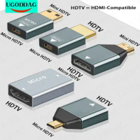 1/2PCS 4K 60HZ Mini Micro HDMI-Compatible Adapter For Laptop Graphics Card Camera TV Monitor Converter Audio Video Transmissio