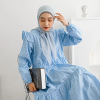 Alula Tunik - Wanita Baju Muslimah Atasan BLouse WAnita - Tunik by Loly Katun