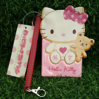 👍三麗鷗正版 Hello Kitty 凱蒂貓 伸縮 票卡套 票卡夾 悠遊卡 證件套 名牌套 識別證 行李箱 吊牌 名牌