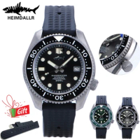 HEIMDALLR MM300 Titanium Watch NH35 Ceramic Bezel Waffle Strap C3 Luminous 300M Water Resistance Automatic Mechanical Dive Watch