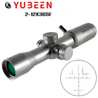 YUBEEN Tactical 2-12X36 SFIR Hunting Sight RED and Green Illuminated for Airsoft Air Guns Rifle Scope Sniper Airsoft accessories
