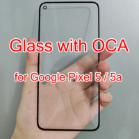 High quality touch screen front outer glass with OCA for Google Pixel 5 pixel 5a 5G（Oleophobic coating）