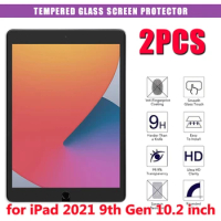 2Pcs Tempered Glass Screen Protector for Apple IPad 9th Generation 10.2 Inch Tablet Screen Protector Glass for Ipad 9 10.2 2021