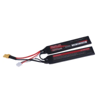 2S 7.4V Battery for Water Gun 7.4v 2500mAh Lipo Battery Split Connection for Mini Airsoft BB Air Pistol Electric Toys Guns Parts