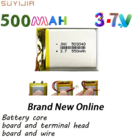 503040 3.7V 550mah Brand New Original Polymer Lithium Battery Suitable for Forehead Thermometer Atomizer Eye Massager and More