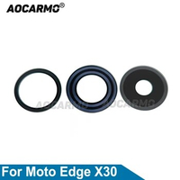 Aocarmo 1Set Rear Back Camera Lens Without Adhesive Replacement Parts For Motorola Moto Edge X30