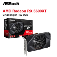 New ASRock AMD Radeon RX 6600 XT Challenger ITX 8GB Graphics Card RX6600XT GDDR6 128bit Video Cards GPU DeskTop placa de video