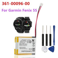 361-00096-00 150mAh Original Battery For GARMIN Fenix 5S 5SPlus Fenix 5S Plus Sapphire GPS Watch Battery ASDB371828-P1+Tools