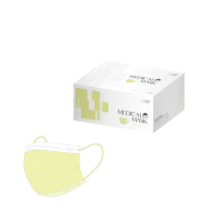 【CSD 中衛】雙鋼印醫療口罩-兒童款海芋黃1盒入(兒童口罩 30片/盒)