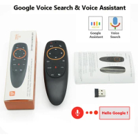 G10S Voice Air Mouse Remote 2.4G RF with 6-axis Gyroscope and IR Learning Voice Input Mouse for Android TV Box/Smart TV etc