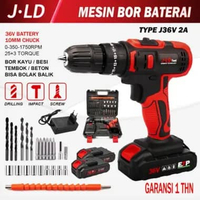 Mesin Bor Cordless JLD 10mm / 13mm Baterai 48V / 36V-2A Untuk Beton Besi Kayu 10mm