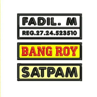 BORDIR NAMA SATPAM LSM ORMAS SPBU DLL coklat Pramuka