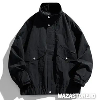 MND Jaket Pria Dewasa | Jaket Vintage Korean Retro Taslan Jaket Varsity Jacket Polyester Garmostyle 