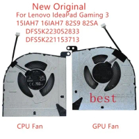 New Original laptop cpugpu cooling fan for Lenovo IdeaPad gaming 3 15-iah7 16iah7 82s9 82sa fans dfs5k223052833 dfs5k221153713 5