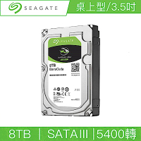 Seagate希捷 新梭魚 新梭魚 BarraCuda 8TB 3.5吋 5400轉 SATAⅢ 桌上型硬碟(ST8000DM004)