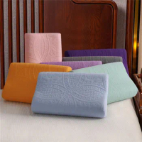 Pillowcase Pillow Cover Waterproof For Memory Foam Latex Embossing Pillowslip Protector Bedding Home Textile 50*30cm 60*40cm