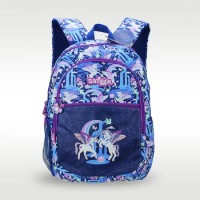 Australia Smiggle Original Children Schoolbag Girls Shoulder Backpack Blue Star Unicorn Large Capacity School Supplies 16 Inches