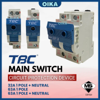 [SIRIM APPROVED] TBC 1 Pole 32A + NEUTRAL / 63A / 63A + NEUTRAL Isolator Switch Fuse Main Switch Cir