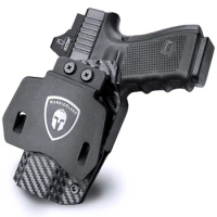 OWB Carbon Fiber Holsters Optic Cut Fit Glock 17/19/19X/26/32/44/45 Gen(1-5) Pistol Outdoor Tactical Right Gun Pouch 1.75 Paddle