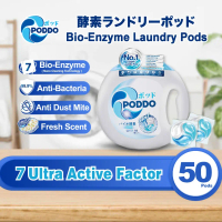 PODDO 3in1 7 Functions of Bio-Enzymes Laundry Capsule 50 pods - Universal| Natural & Organ
