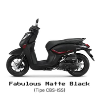 Honda New Genio CBS ISS Sepeda Motor [OTR JABODETABEK] Fabulous Matte Black Tangerang