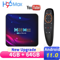 H96 MAX V11 RK3318 Smart TV Box Android 11 4G 64GB 32GB Android TVbox 4K 5G WIFI Youtube Media player H96MAX Set top box