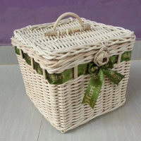 keranjang rotan vita tutup parcel lebaran taun baru sovenir seserahan handle sedang murah paket leba