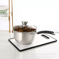 怡輝不銹鋼湯鑊雙耳煲湯鑊電磁爐燃氣通用煮粥煮麪鑊食品級不銹鋼 湯鍋 湯煲 家用廚房 奶鍋 牛奶小鍋 18CM