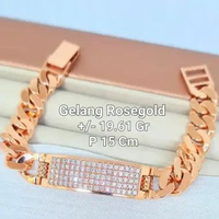 Gelang Sisik Naga Flat Jumbo Rosegold 750 kadar 17k 19,61gr-15cm