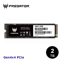【Acer 宏碁】Predator GM7 2TB M.2 PCIe Gen4x4 SSD固態硬碟