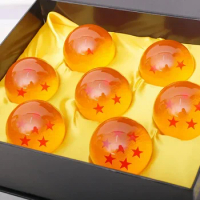 Dragon Ball 7 Stars Crystal Balls All Size 3.5-7.6CM Resin Sphere Model Christmas Kid Children Present Ornament Gift Accessories