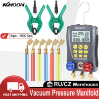 Pressure Gauge Refrigeration Digital Vacuum Pressure Manifold Tester Meter HVAC Temperature Tester Digital Manifold Gauge Meter