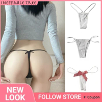Sexy Women Bow-knot Thongs Strap G-String Open Crotch Bikini Underwear Lingerie Panties Sexy Lingerie Sex Thongs Exotic Briefs