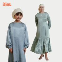 ZIEL KIDS - Alesha Dress Gamis Raya Terusan Premium Couple Mom & Girl