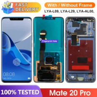 Mate 20 Pro Display Screen with Fingerprint, for Huawei Mate 20 Pro LYA-L09 Lcd Display Digital Touch Screen with Frame Assembly