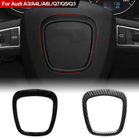 Vỏ trang trí Khung logo bảng điều khiển trung tâm vô lăng ô tô, cho Audi tự động A3 A4L A5 A6L A8L Q