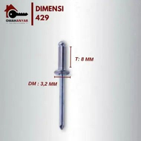 Paku Rivet Riveti Blind 440 435 450 Paku Tembak 1 Kotak isi 1000pcs Paku Rivet 429