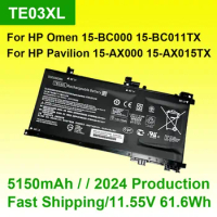 11.55V 61.6Wh TE03XL Laptop Battery For HP OMEN 15-BC011TX 15-BC012TX 15-BC013TX For Pavilion 15-AX015TX 15-AX017TX HSTNN-UB7A