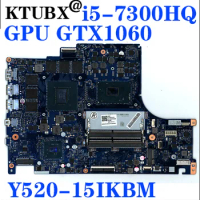 For Lenovo Legion y520-15ikbm Laptop Motherboard, cpu:i5-7300hq gpu:n17e-g1-a1 gtx1060 6GB dy520 nm-b391 MB fru