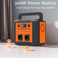 GKFLY 300W Portable Power Station 110V/220V/230V Lithium Battery Power Generator AC/DC For Outdoor House 80000mAh Camp Generator