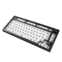 MK75 Max Mechanical Keyboard Kit AZERTY RGB ISO Mechanical Keyboard Barebone Customizable Display Bluetooth Keyboard Kit