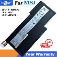 11.4V 52.4Wh Genuine Laptop Battery BTY-M6K For MSI MS-17B4 MS-16K3 GF63 Thin 8RD 8RD-031TH 8RC GF75 Thin 3RD 8RC 9SC GF65 New