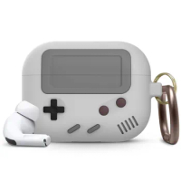 AirPods Pro 1 2 Case Fashion Retro Game Earphone Case for Airpods Pro 1 2 Cute 3D Gameboy Silicone Headphone Cover Keychain