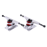 Truck skateboard longboard aloi aluminium 5 inci, tahan hentakan, warna perak