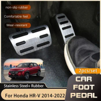 Car Gas Accelerator Brake Non-Slip Pedals Cover Pad Accessories For Honda HRV HR-V Vezel 2015 2016 2017 2018 2019 2020 2021 2022
